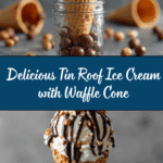 Tin Roof Ice Cream with Crushed Waffle Cone Recipe