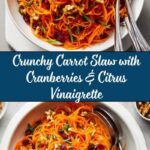 Carrot Slaw with Cranberries, Walnuts & Citrus Vinaigrette Recipe