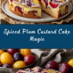Spiced Plum Custard Cake Recipe