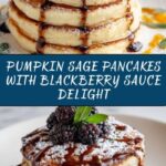 Pumpkin Sage Pancakes with Blackberry Sauce Recipe