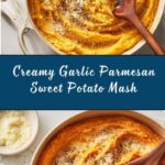 Garlic Parmesan Mashed Sweet Potatoes Recipe