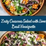 Couscous Salad with Lime Basil Vinaigrette Recipe