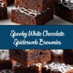 White Chocolate Spiderweb Brownies Recipe