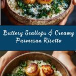 Brown Butter Scallops with Parmesan Risotto Recipe