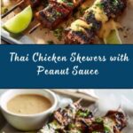 Thai Marinated Grilled Chicken Skewers with Peanut Sauce Recipe