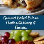 Baked Brie en Croûte with Honey, Dried Cherries, Rosemary & Pecans Recipe