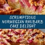 Norwegian Rhubarb Cake Recipe