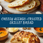 Asiago-Crusted Skillet Bread (No Knead) Recipe