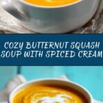 Butternut Squash Soup with Spiced Cream Recipe