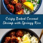 Baked Coconut Shrimp with Springy Rice and Honey Butter Sauce Recipe