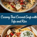 Thai Coconut Soup with Tofu and Rice Recipe