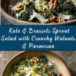 Kale & Brussels Sprout Salad with Walnuts, Parmesan & Lemon-Mustard Dressing Recipe