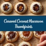 Caramel Coconut Macaroon Thumbprints Recipe