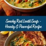 Smoky Red Lentil Soup with Spinach Recipe