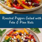 Roasted Pepper Salad with Feta, Pine Nuts & Basil Recipe