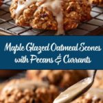 Glazed Oatmeal Maple Scones with Pecans & Currants Recipe