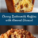 Dried Cherry Buttermilk Muffins with Almond Streusel Recipe