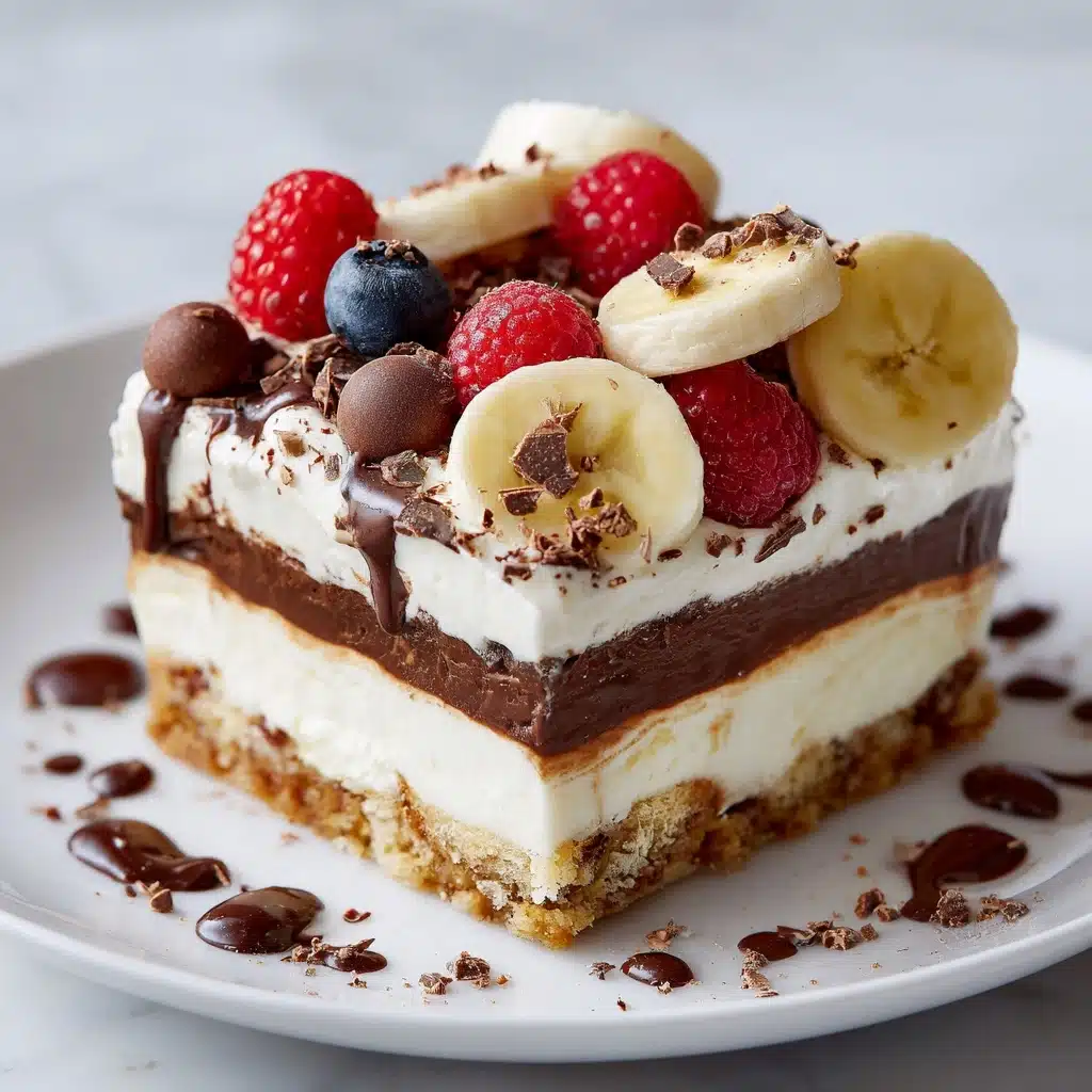 Heavenly No-Bake Banana Split Cheesecake Recipe - Recipe Image