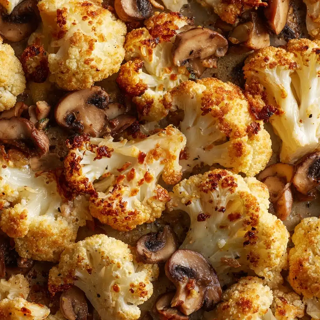 Garlicy Roasted Cauliflower & Mushrooms Recipe - Recipe Image