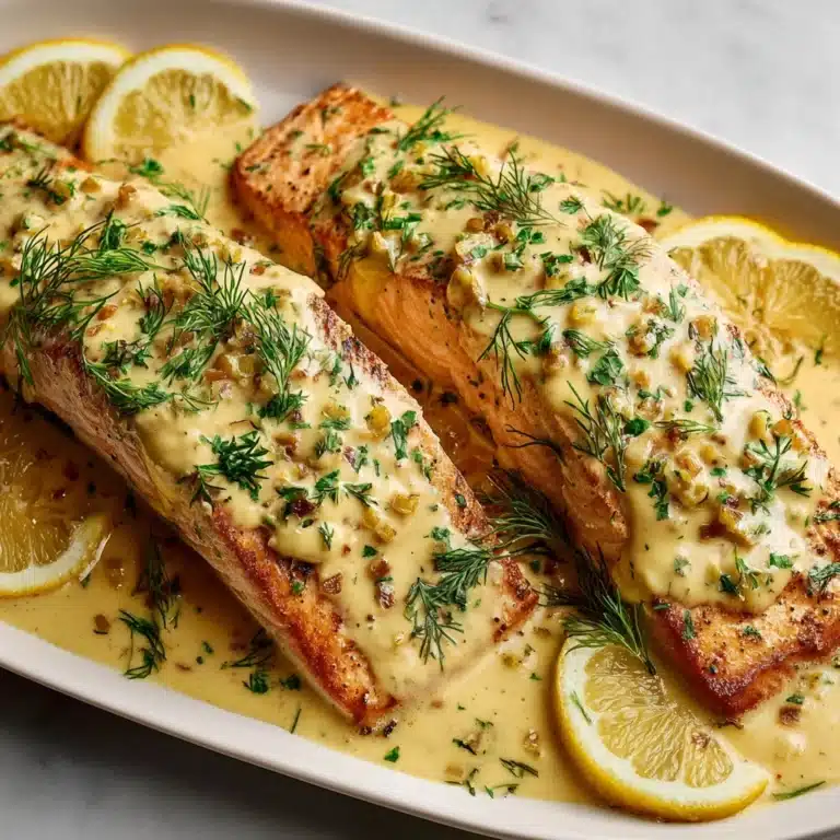 Baked Salmon with Lemon Dijon Sauce Recipe