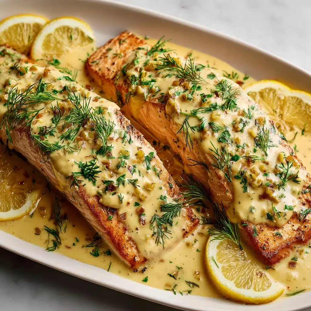 Baked Salmon with Lemon Dijon Sauce Recipe