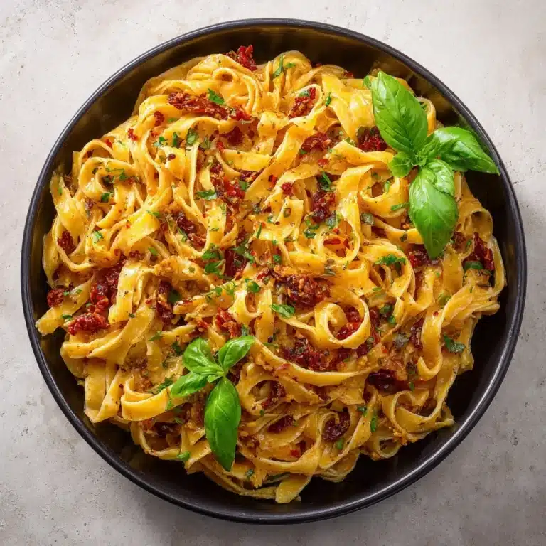 Creamy Sun-Dried Tomato Fettuccine Recipe