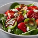 Strawberry Kiwi and Spinach Salad Recipe