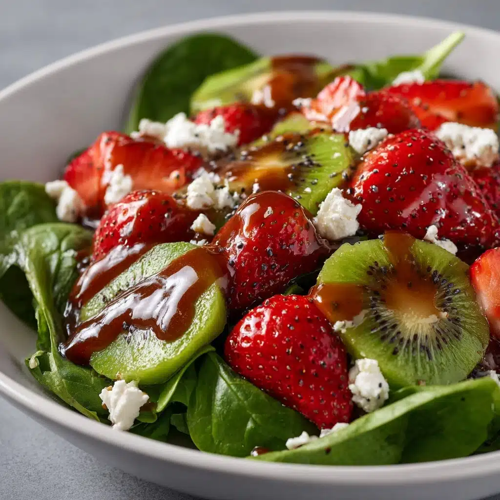 Strawberry Kiwi and Spinach Salad Recipe - Recipe Image