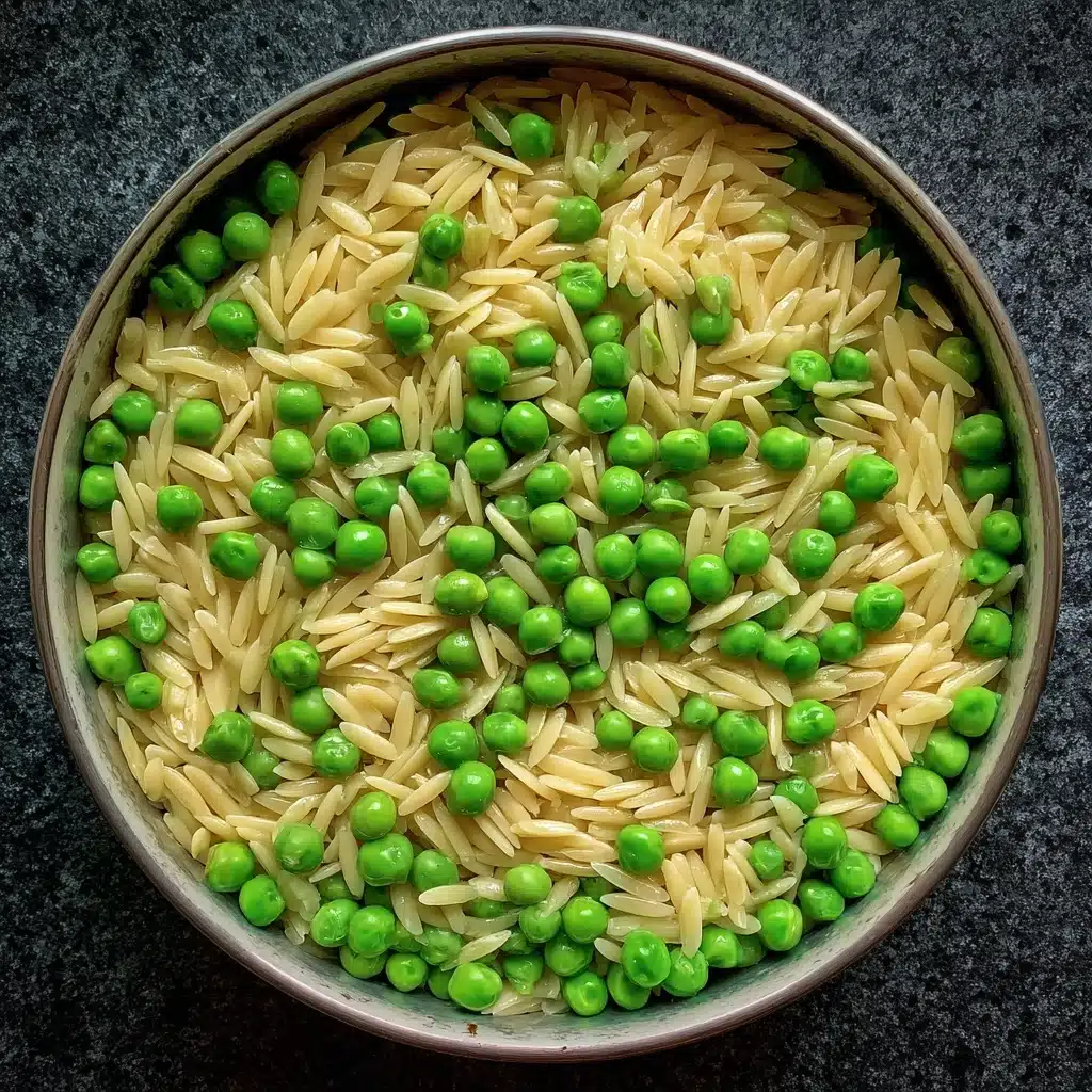 Creamy Parmesan Orzo with Peas Recipe - Recipe Image
