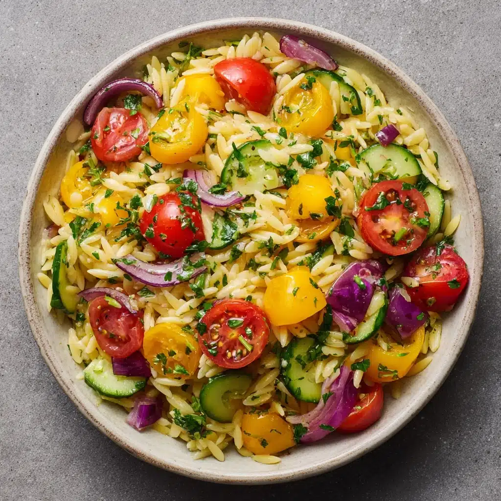 Rainbow Orzo Salad Recipe