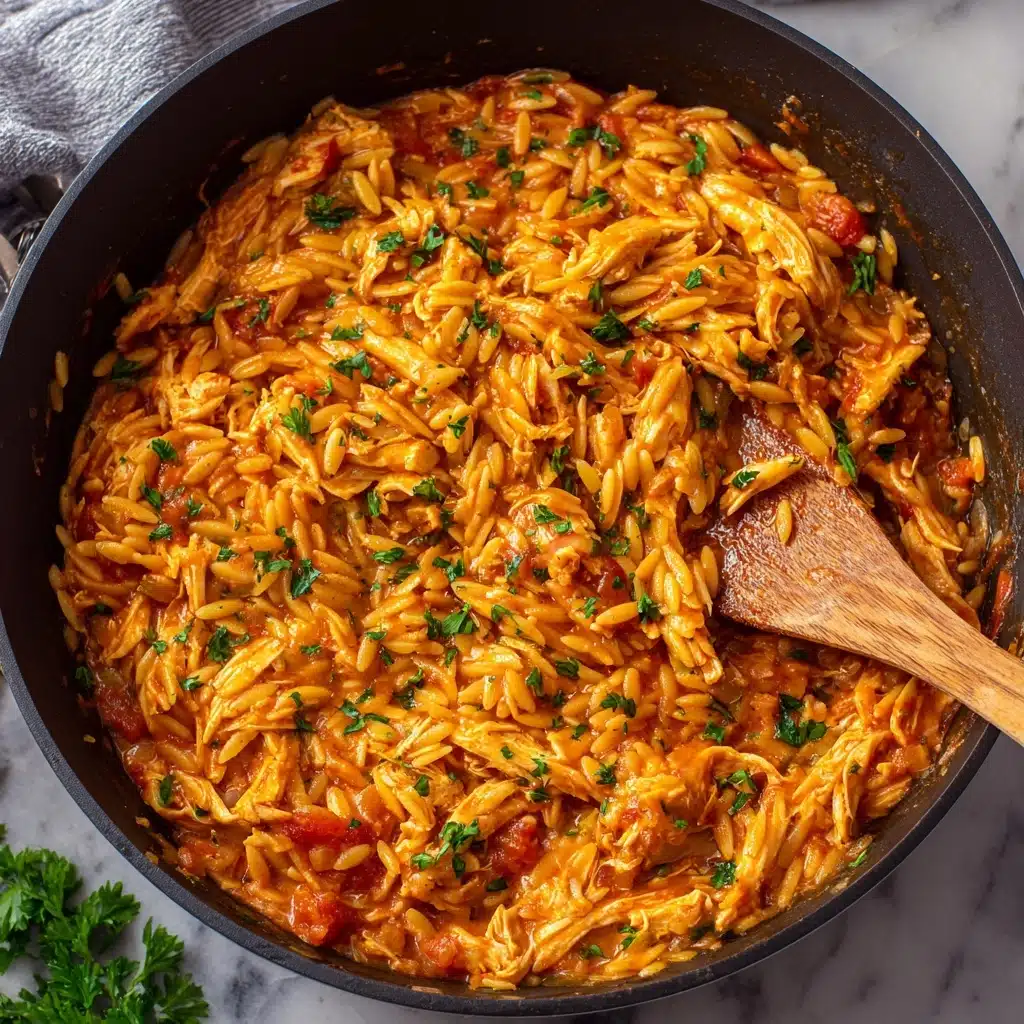 Creamy Tomato Orzo with Chicken Recipe