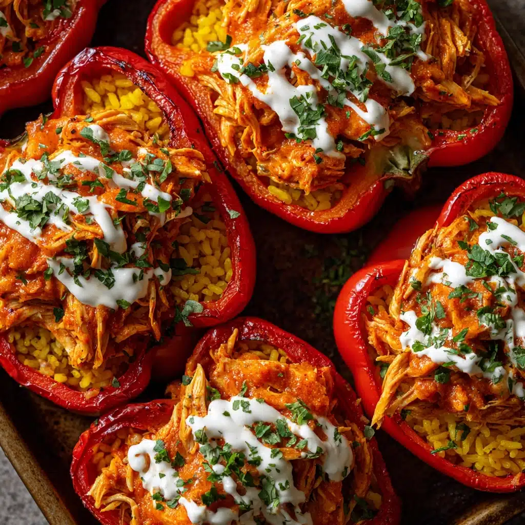 Spicy Buffalo Chicken Stuffed Peppers Recipe - Recipe Image