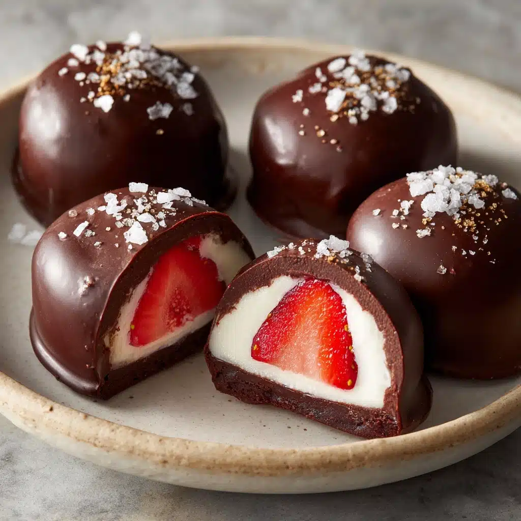 Chocolate Covered Strawberry Frozen Yogurt Bites Recipe