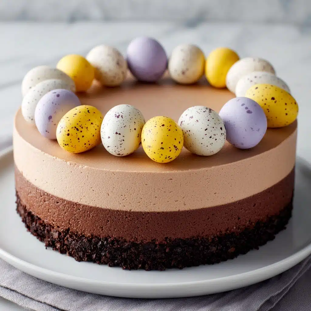No-Bake Mini Egg Chocolate Cheesecake Recipe