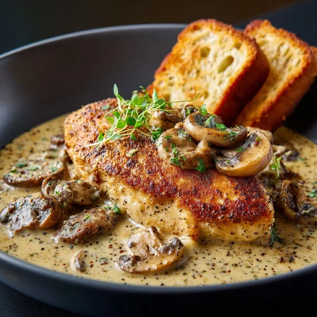 Creamy Brie Chicken & Mushrooms Recipe - Recipe Image