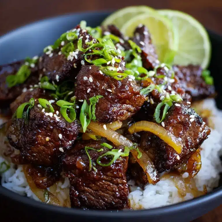 Honey Garlic Lamb with Pickled Cucumber Recipe