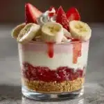 Banana Strawberry Pudding Cheesecake Cups Recipe