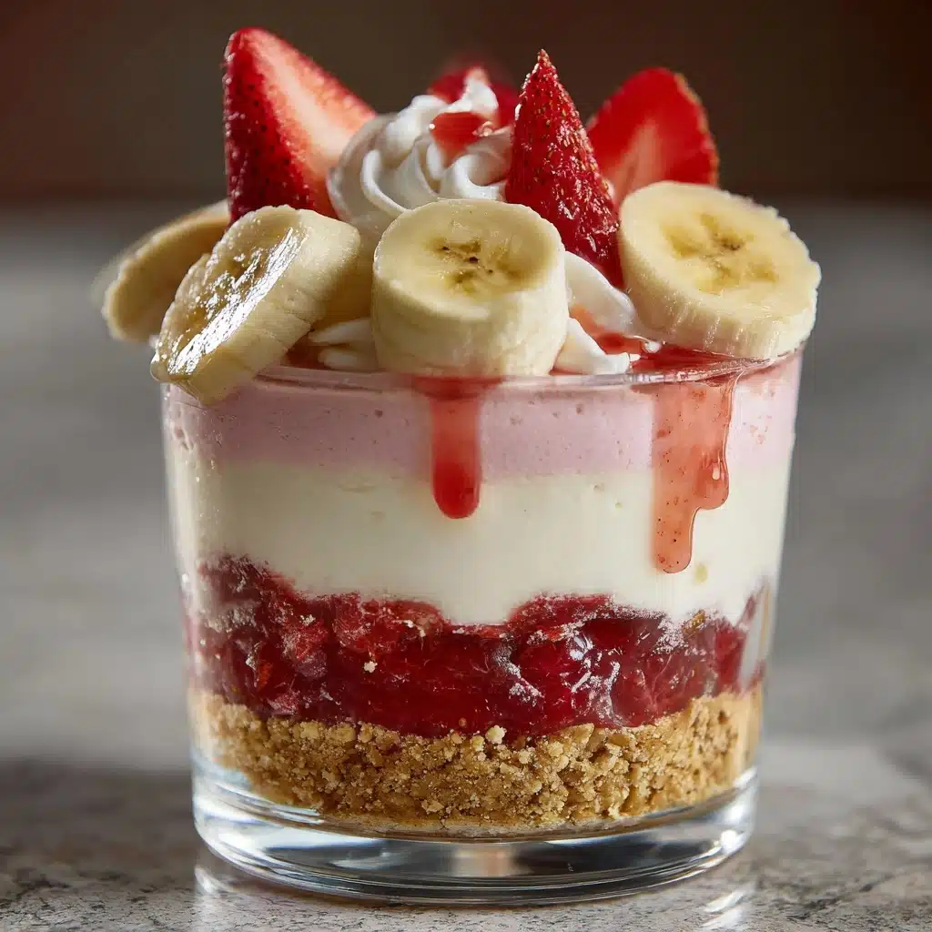 Banana Strawberry Pudding Cheesecake Cups Recipe