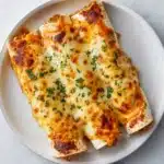 Cheesy Chicken Enchiladas with Homemade Red Sauce Recipe