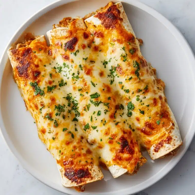 Cheesy Chicken Enchiladas with Homemade Red Sauce Recipe