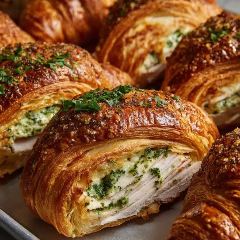 Buttery Garlic Baked Croissants Recipe
