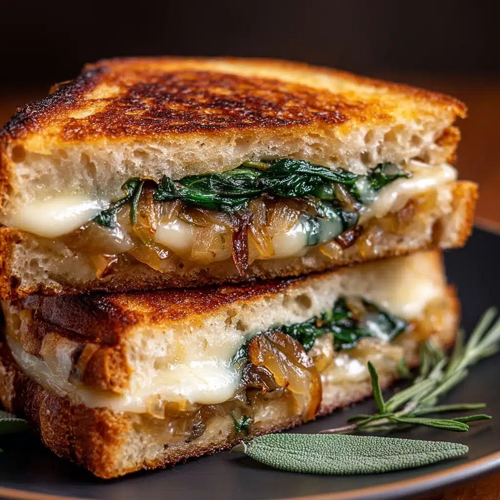 Caramelized Onion Pear Grilled Cheese Sandwich Recipe - Recipe Image