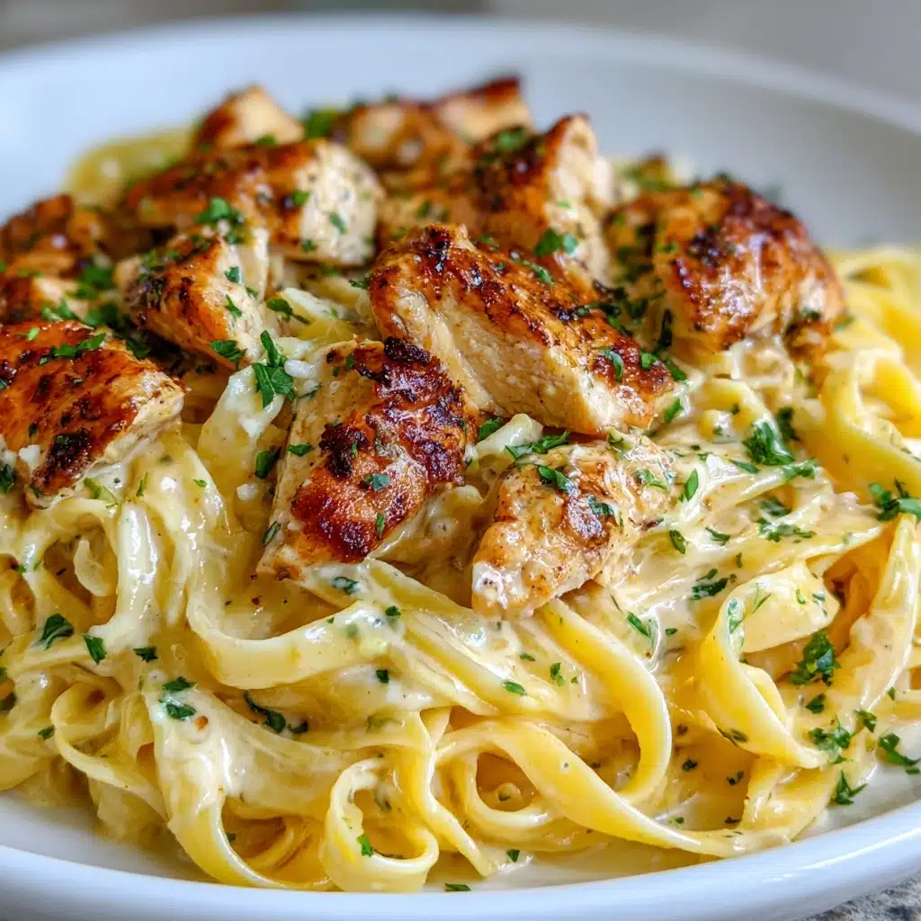 Chicken Bites with Creamy Parmesan Pasta Recipe