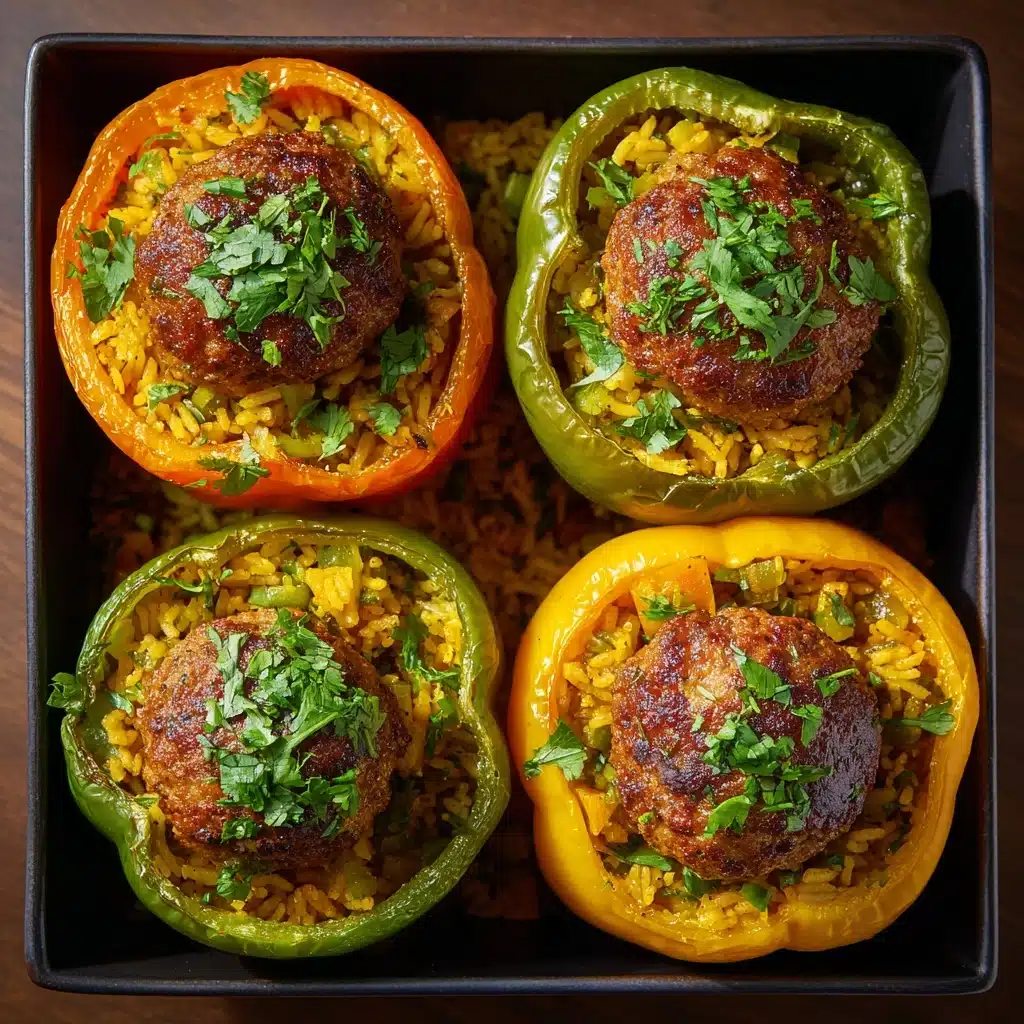 Stuffed Bell Peppers with Rice and Kefta Recipe - Recipe Image