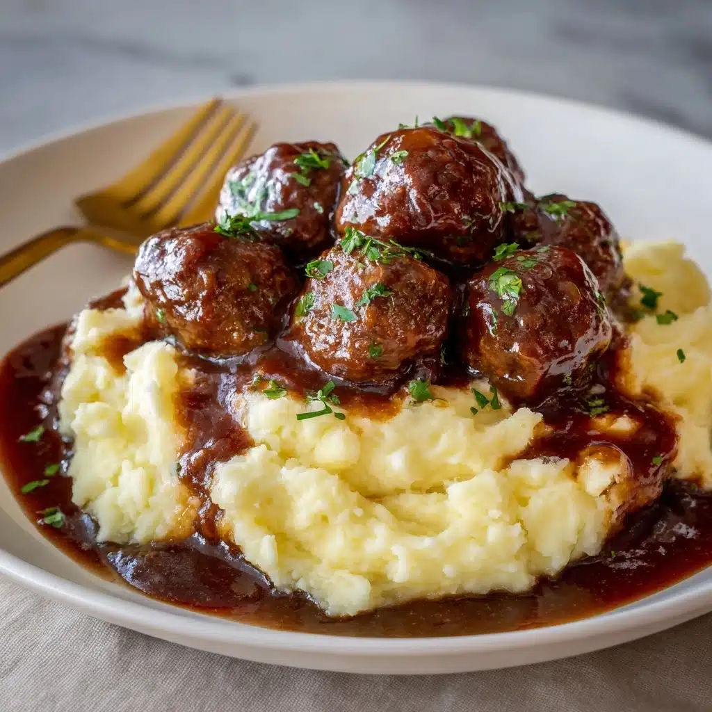 Slow Cooker Salisbury Steak Meatballs Recipe - Recipe Image