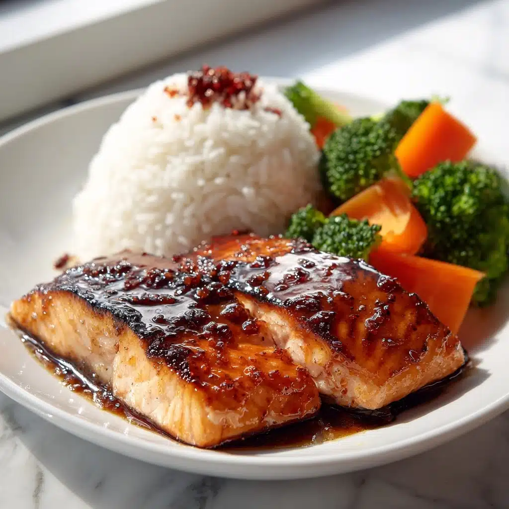 Salmon Teriyaki with Steamed Rice Recipe - Recipe Image