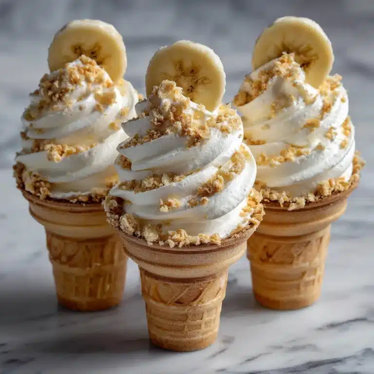 Banana Pudding Cheesecake Cones Recipe