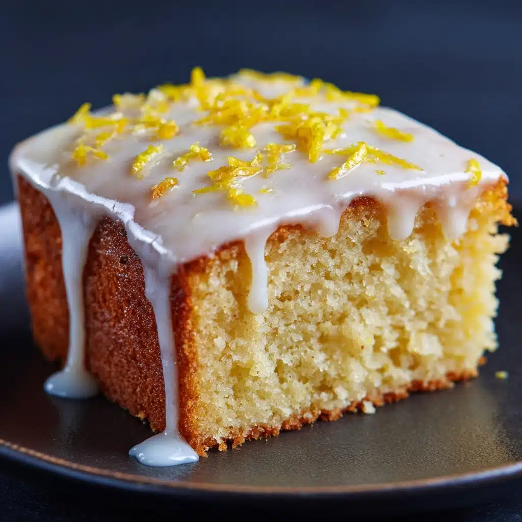 Lemon Condensed Milk Drizzle Cake Recipe