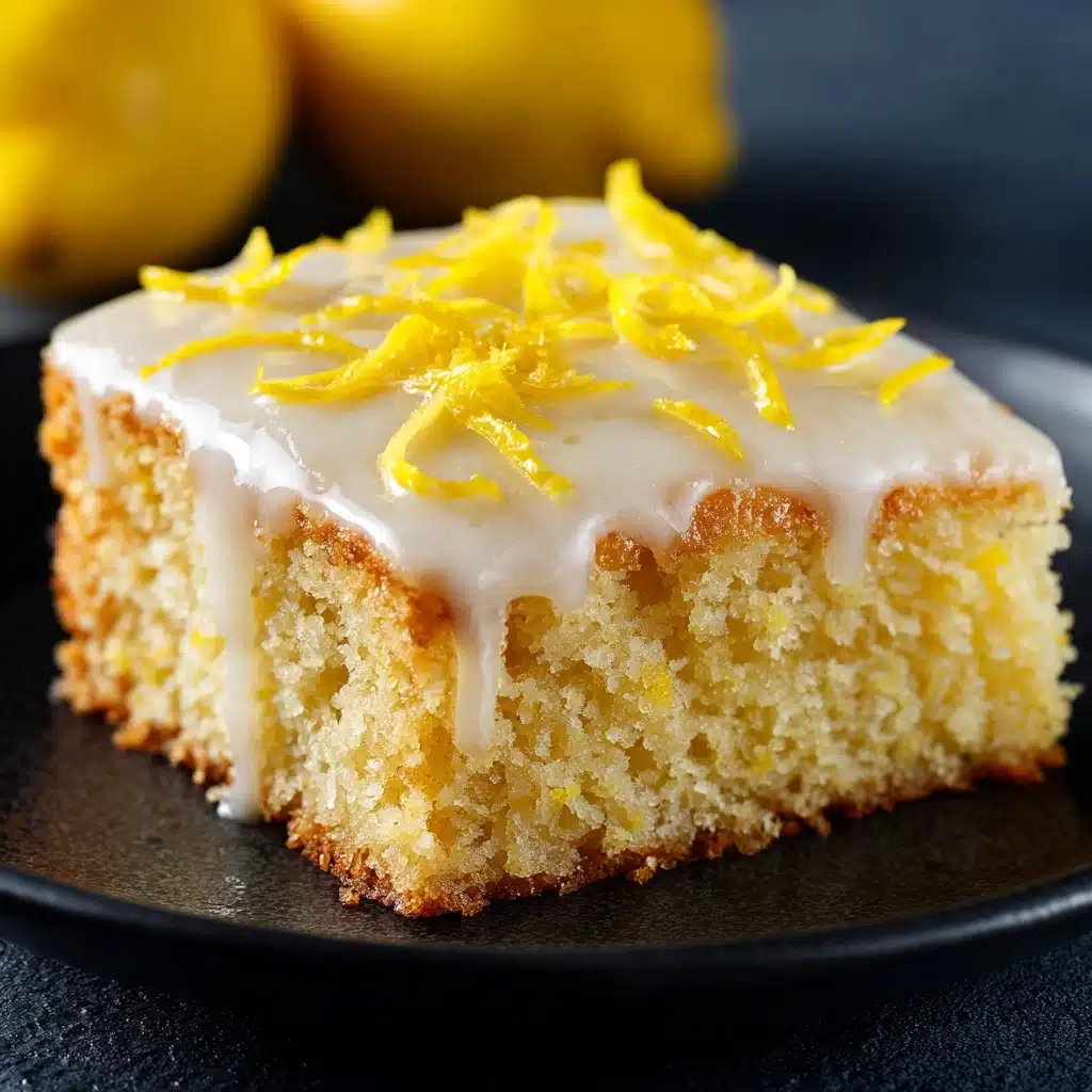 Lemon Condensed Milk Drizzle Cake Recipe - Recipe Image