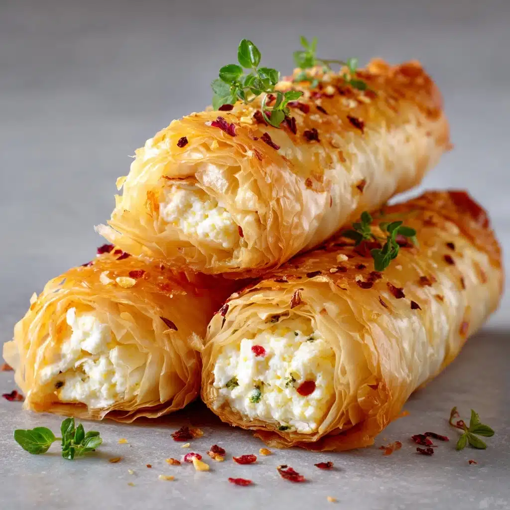 Oven Fried Feta Rolls with Chili Honey Recipe - Recipe Image